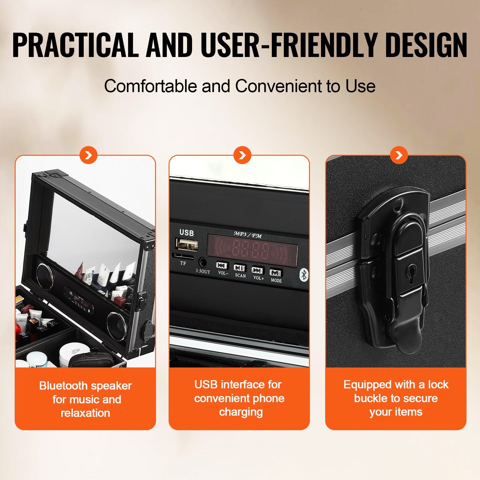 Professional Rolling Makeup Train Case